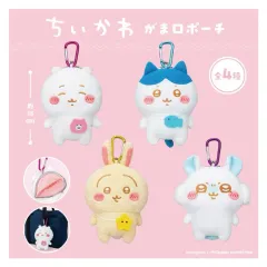 ちいかわ ちいかわ スナップボタン ポーチ カラビナ ぬいぐるみ ハチワレ うさぎ モモンガ