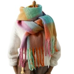 極美品✨ETRO エトロ 大判ストール リネン 麻 コットン フリンジ 春夏 ETRO - エトロ 麻100% 大判ストール リネン フリンジ マルチカラー 64