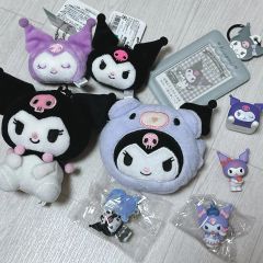 サンリオキャラクターズ　クロミ　マスコット入りポーチ　3種コンプリートセット サンリオキャラクターズ クロミ マスコット入りポーチ 3種コンプリート