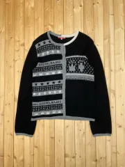 CASTELBAJAC グラフィック ウール カーディガン