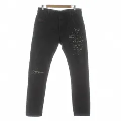 ディーゼル DIESEL KROOLEY JOGG ジョグジーンズ デニムパンツ テーパード ジップフライ ダメージ加工 ストレッチ W30 グレー /KU