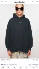 新品《 ACNE STUDIOS 》ロゴスタンプ フーディ S ブラック - メルカリ