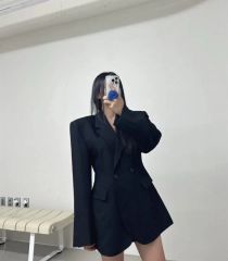 フキキャミー FUKI CAMMY ビッグカラージャケット 美品 F ブラック 