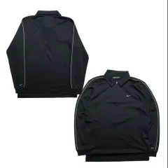ナイキ ゴルフ ブラック サイドライン ハーフジップ カラーTシャツ Mのサムネイル