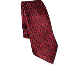 美品】ブリオーニ Brioni ボルドー ブラック 幾何学模様 ハンドメイド
