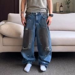 ZARA RELAXED BAGGY 40 ダメージジーンズ バギー - メルカリ