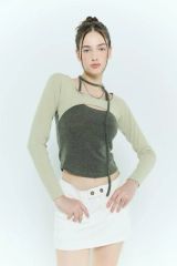 andmary Alma cachecoeur tops gray - メルカリ