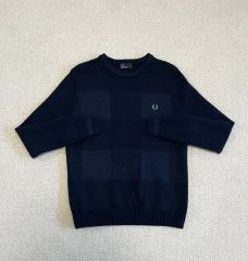Fred Perry 半袖ニット ブラック ホワイト バイカラー - メルカリ