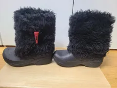 クロックス キッズ ファーブーツ J1 J3 ブラック