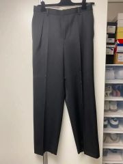 五十嵐トラウザーズ MTM ワイドパンツ ネイビー - メルカリ