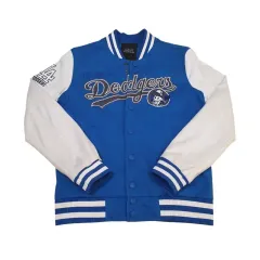 MLB LAドジャース スタジャン ジャケット 白/青