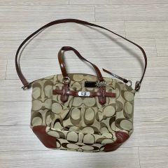 COACHコーチ シグネチャー トートバッグ ハンドバッグ ブラウンF13810