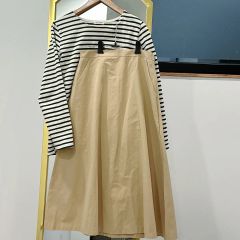 新品未使用】キャトルセゾン サロペット 綿100% ベージュ - メルカリ