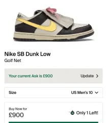 ナイキ ゴルフ ダンク レアアイテム US10のサムネイル