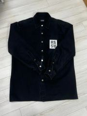 未使用 RAF SIMONS ブラック長袖 デニムシャツ S - メルカリ