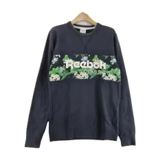 中古 ユニセックス 95 / Reebok Classic ロゴ ブラック スウェット Z6318のサムネイル