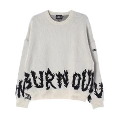 STUD MUFFIN モールヤーン ロゴ ジャガード ニット セーター 美品 