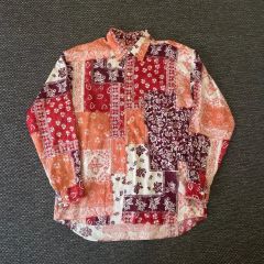 TMTレッドダブルガーゼペイズリー柄シャツ - メルカリ
