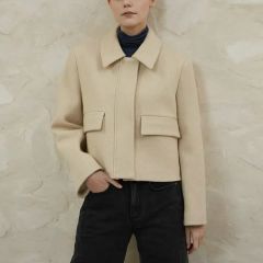 ZARA manteco ウールオーバーサイズショートコート - メルカリ