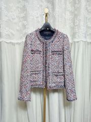 Harrods ミックスツイードジャケット ラメ ピンク サイズ1*KD226