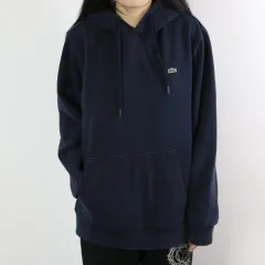 ラコステ ネイビー スモールロゴ フーディ