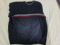 トミーヒルフィガー ネイビー ニット L