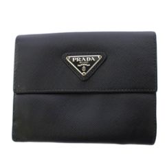 PRADA プラダ サフィアーノ 二つ折り財布 Wホック レザー 三角ロゴ