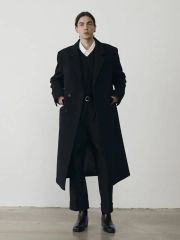 rokh h&m ダブルレイヤー ウールコート - メルカリ