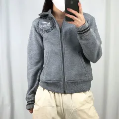 ナイキ グレー コットン トレーニング ジャージ S 250206