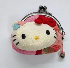 ハローキティ コインケース 浅草文庫 本革 がま口財布 - メルカリ