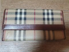 BURBERRY 長財布 がま口 ノバチェック ブラウン - メルカリ