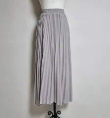 #LS52 グレー バンディング ロング丈スカート