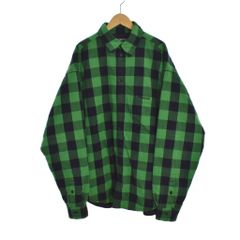 希少50s PENNYS プリントネルシャツ マチ付 バッファローチェック 黒皿 