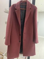 ZARA ダブルブレストオーバーコート MEX 40 レッド - メルカリ