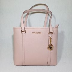 MICHAEL KORS トートバッグ ピンク 通学シグネチャー 大容量 - メルカリ