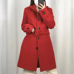 Tommy Hilfiger トミーヒルフィガー レッド ウール コート M 250213