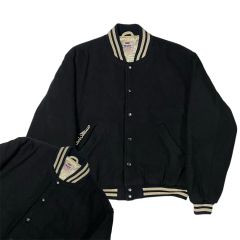 r*d様 50s ヴィンテージ　ブラックスタジャン　ウール　ロカビリービックサイ 50s スタジャン アワードジャケット 黒ピン ロカビリー ブラック 短丈