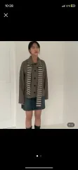 ストライプ マフラー ファッション