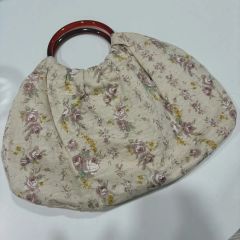 Used Jill Stuart ウッドハンドル 花柄トートバッグ 