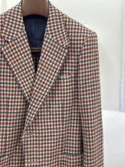 タリアトーレ TAGLIATORE 44サイズジャケットお洒落赤ギンガムチェック