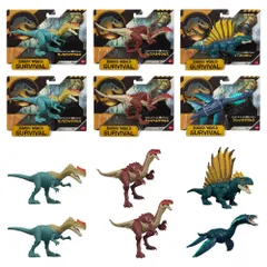 新品 マテル ジュラシックワールド(JURASSIC WORLD) 危険！アクション アソート 子供向けフィギュア 恐竜フィギュア 6体 BOX販売 4歳から マルチ JGB72-986C