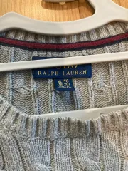 ポロ ラルフ ローレン グレー ケーブル編み ニット XL サイズ