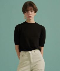 HYKE ハイク WIDE RIBBED SHORT-SLV SWEATER - メルカリ