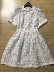 ブルーガールブルマリン フラワーモチーフ ビジュー付き スカラップ