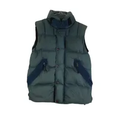 F1902 ZARA MAN 男S カーキ ダウンベスト/ダーク