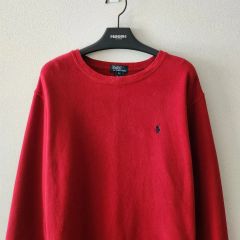珍品 2枚タグ usa製 90s ラルフローレン スウェット 赤 xl - メルカリ