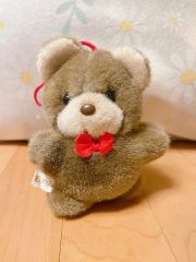 りんごのスタイ付き くまのぬいぐるみ アンティーク りんごのスタイ付き くまのぬいぐるみ アンティーク | Mercari