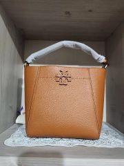 極美品 Tory Burch エレノア ミニ サッチェル ショルダーバッグ 茶色 