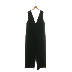 B&Y ユナイテッドアローズ BEAUTY&YOUTH ビューティー&ユース ウールライク サロペット -ウォッシャブル- M 黒 ブラック 無地 Vネック ノースリーブ /AG ■OS