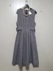 ヴェロフォンナ】リボン ロング ワンピース フレア Aライン ティアード 
